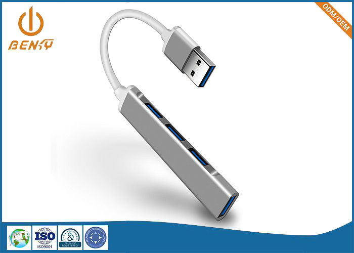 Connecteur d'USB Shell en aluminium de usinage 6 dans 1 hub d'USB Multiport d'adaptateur de station d'accueil